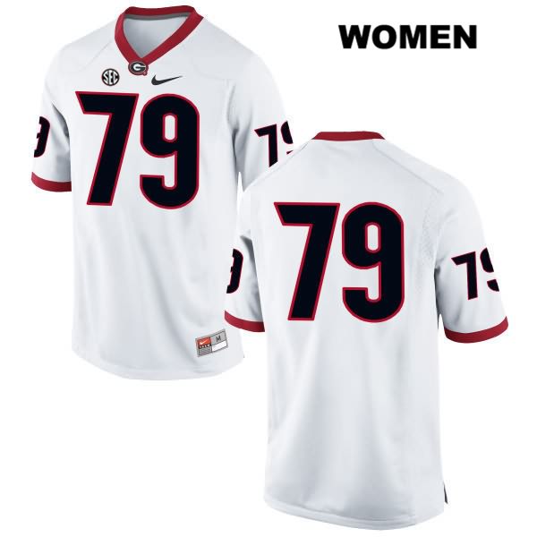 Georgia Bulldogs Women's Isaiah Wilson #79 NCAA No Name Authentic White Nike Stitched College Football Jersey HJQ3256GQ